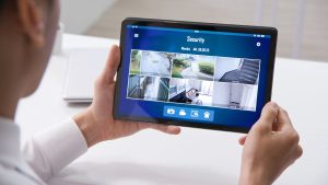CCTV Security Camera Surveillance in a Smart Tablet